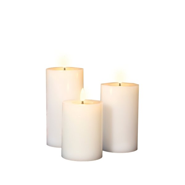 Fjord Denmark LED-lampa, 3 st., vit