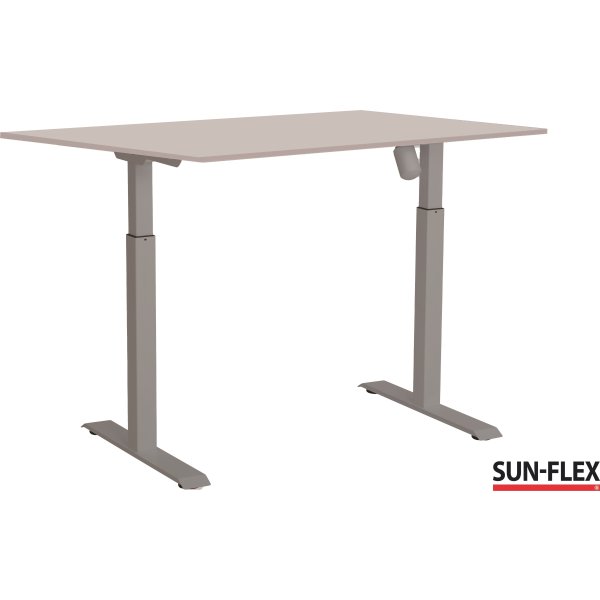 Sun-Flex I höj/sänkbart bord, 160x80, Grå/ljusgrå
