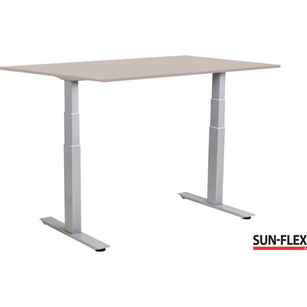 Sun-Flex III höj/sänkbart bord, 160x80 Grå/ljusgrå