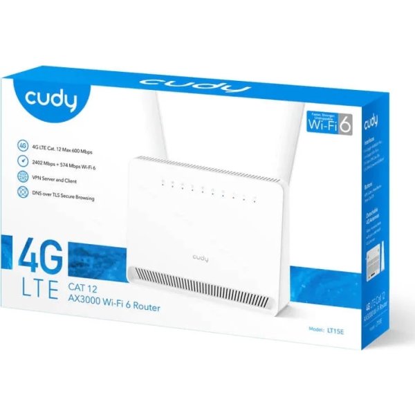 CUDY 4G Router LT15E Cat 12 AX3000 Gigabit