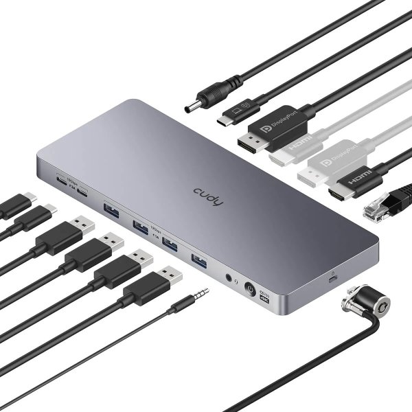 CUDY Dockningsstation CS700 10Gbps USB-C Dual 4K