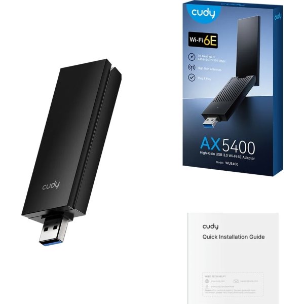 CUDY Adapter USB WU5400, WF6, AX5400; Tri-Band