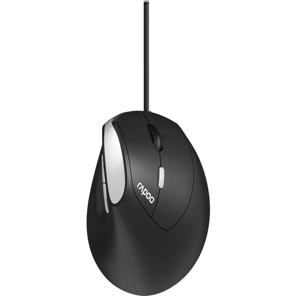 RAPOO Mus EV200, Kabel, Optisk svart