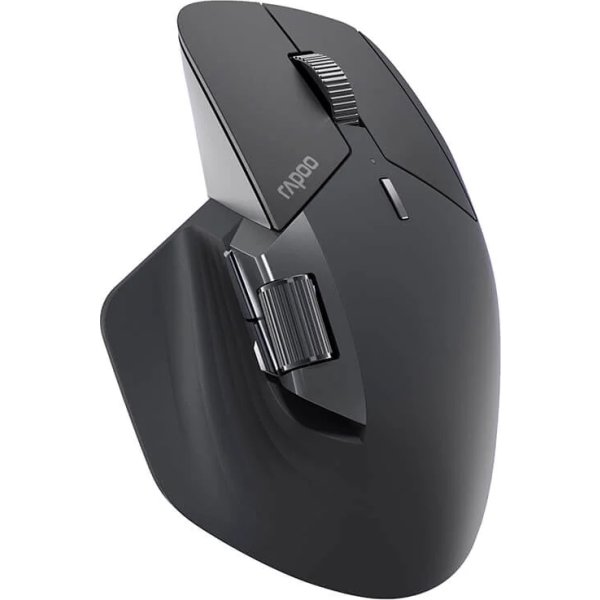 RAPOO Mus, MT760L, Trådlös, Multi-Mode, Mörkgrå