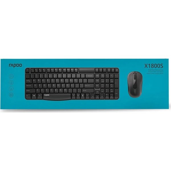 RAPOO Tangentbord/Musset X1800S, Trådlös, 2.4GHz