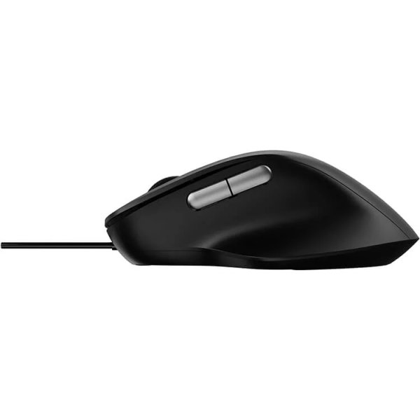 RAPOO Mus N500 Tyst, USB-kabelbunden, Optisk svart