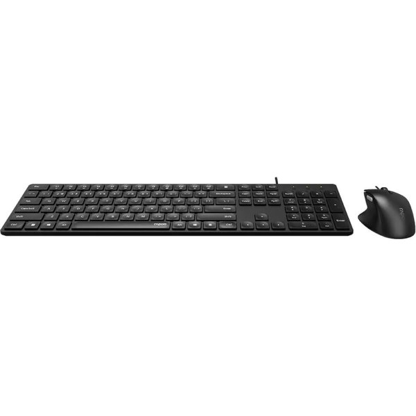 RAPOO Tangentbord/Mus-set NX8020, Kabelansl, Svart