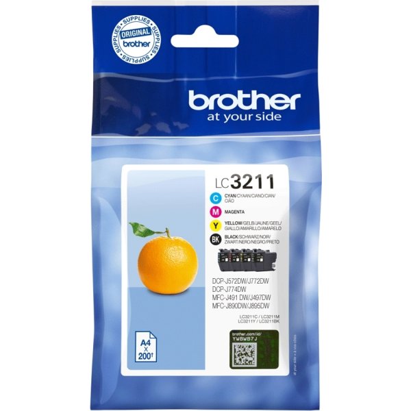 Brother Bläckpatroner, LC3211, Sampack
