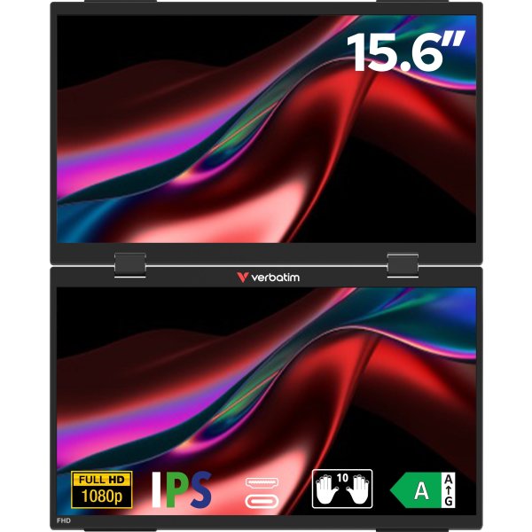 Verbatim 15,6'' Dual Bärbar Touchskärm