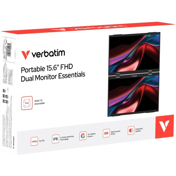 Verbatim 15,6'' Dual Bärbar Touchskärm