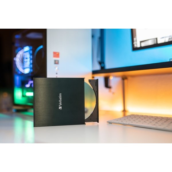 Verbatim Slank extern CD/DVD-brännare med USB-C