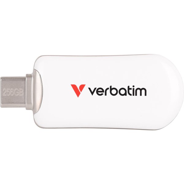VERBATIM Plectra USB-C Flash Drive, Vit - 256GB