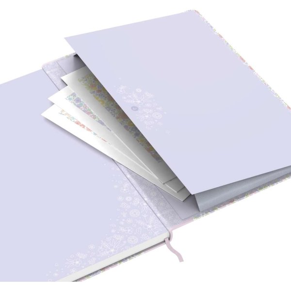 Oxford Floral Anteckningsbok | A5 | Rutad | Ass.