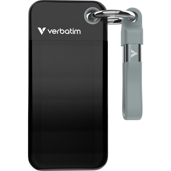 VERBATIM USB 3.2 Gen 2 1TB, SSD, Svart/Grå