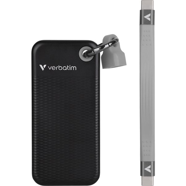 VERBATIM USB 3.2 Gen 2 2TB, SSD, Svart/Grå