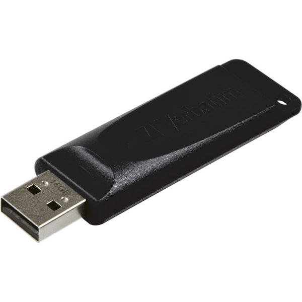 Verbatim USB 2.0 Store 'N' Go Slider, 16GB, Svart