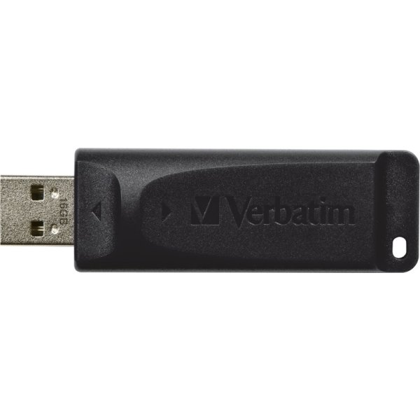 Verbatim USB 2.0 Store 'N' Go Slider, 16GB, Svart