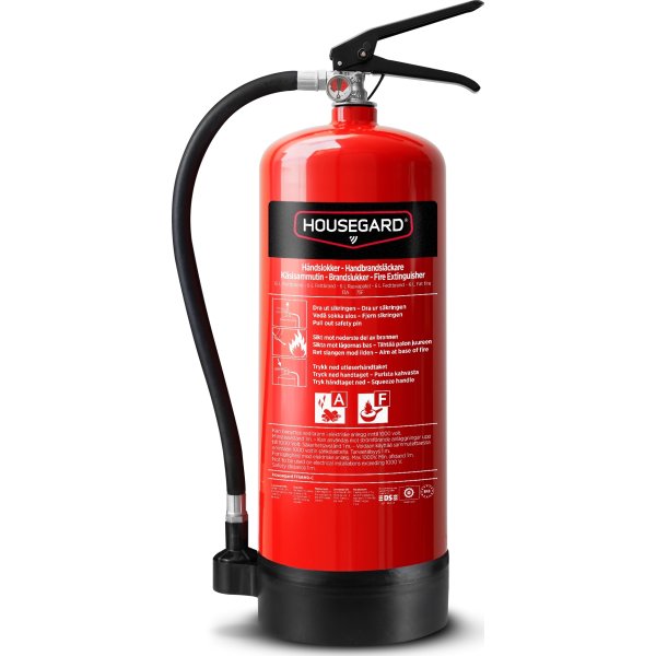Housegard fettbrandsläckare, 6L, FFE6HR-C, röd