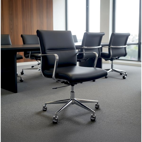 Elva konferensstol, svart/krom