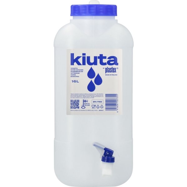 Plastex Vattenflaska 16L m/kran, livsmedelsgodkänd