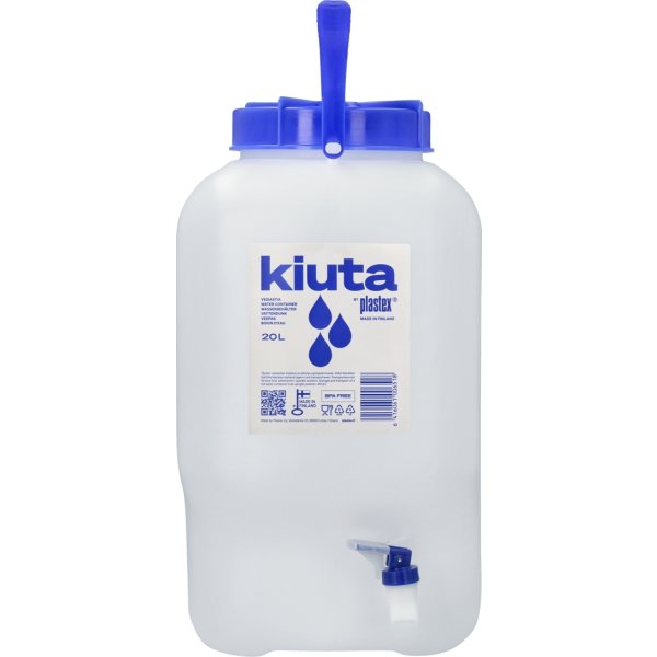 Plastex Vattenflaska 20L m/kran, livsmedelsgodkänd