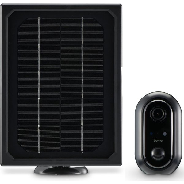 HAMA Övervakningskamera, utomhus, solcell, svart
