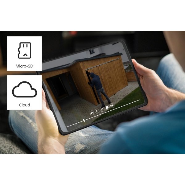 HAMA Övervakningskamera, utomhus, solcell, svart