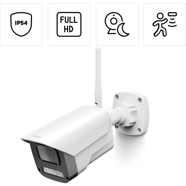 HAMA Övervakningskamera, Utomhus, vit