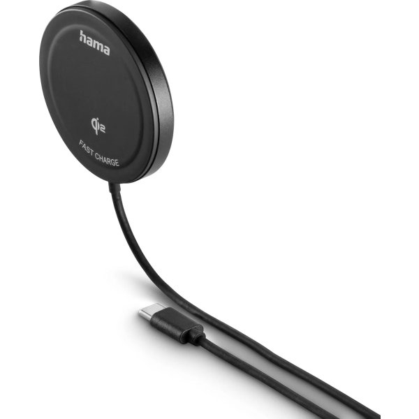 HAMA Trådlös laddning, Qi2 - 15W, Svart