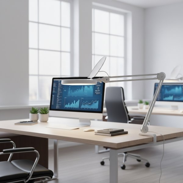 Lupplampa SMD Vit Bordsklämma