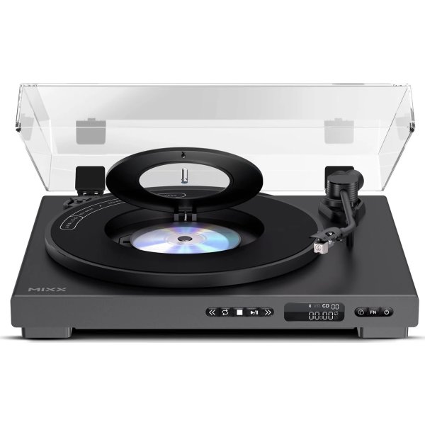 MIXX Vinyl- och CD-spelare, Analog Plus - Svart