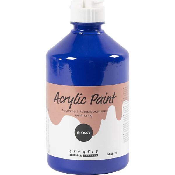 Akrylfärg A'Color 500 ml blank blå