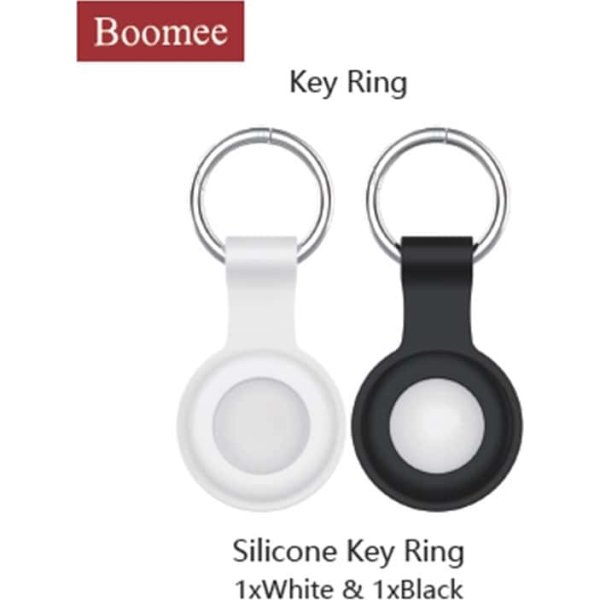 Boomee 2x Nyckelringar för Itag, svart och vit