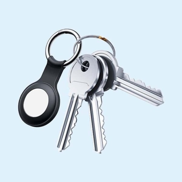 Boomee 2x Nyckelringar för Itag, svart och vit