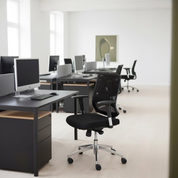 Kontorsstol Trento Nätrygg Svart sits