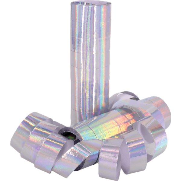 Serpentin, silver, 2 rullar