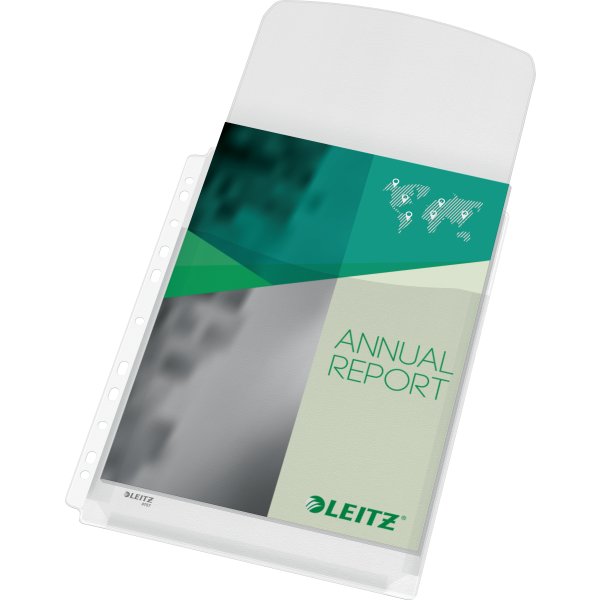 Leitz Plastficka | A4 | Exp. m. klaff | 5 st.