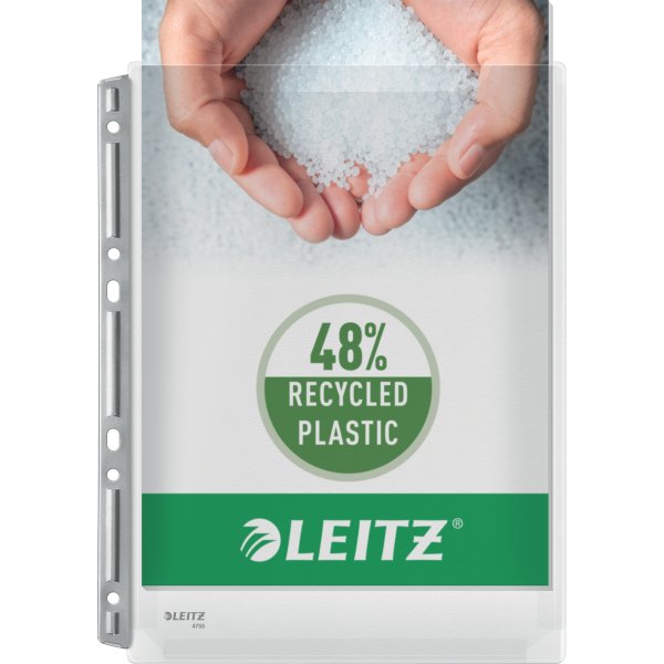 Leitz Plastficka | A4 | Exp. med hål| 3 st.