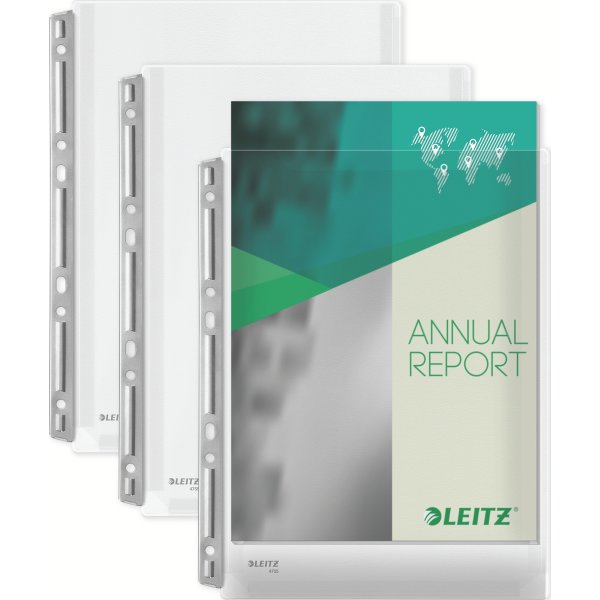 Leitz Plastficka | A4 | Exp. med hål| 3 st.