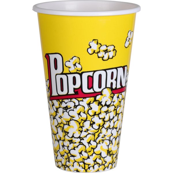 Popcornbägare, PP-plast, 1000 ml, Ø12 x H18 cm.