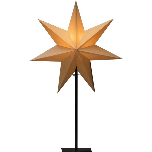 Pappersstjärna på fot, H65 cm, beige