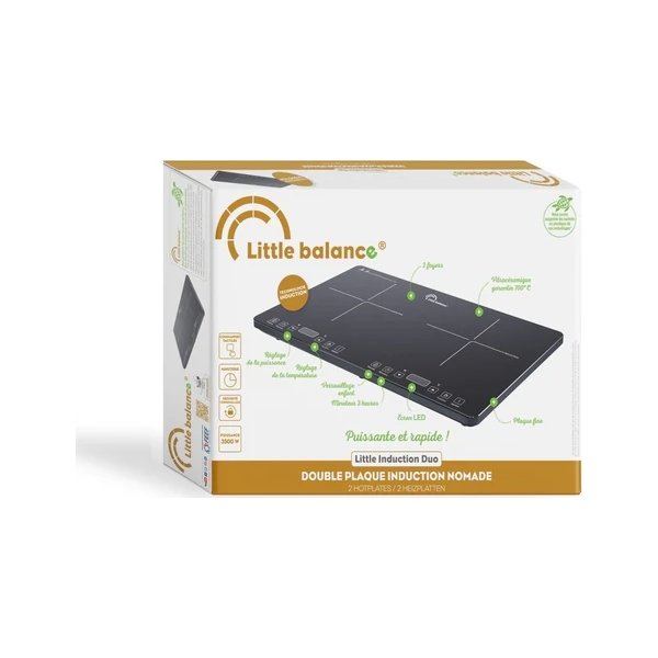 Little Balance dubbel induktionshäll, svart