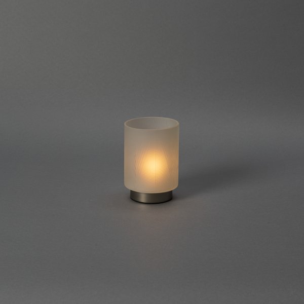 Uppladdningsbar LED-lampa, glas, varmvit