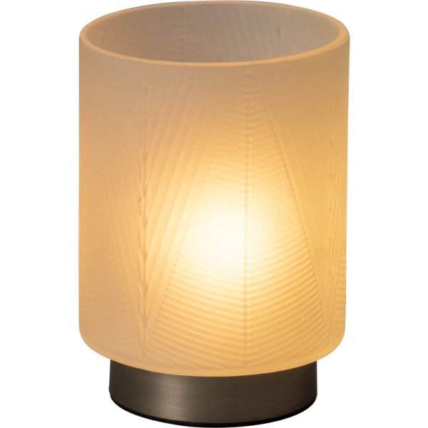 Uppladdningsbar LED-lampa, glas, varmvit