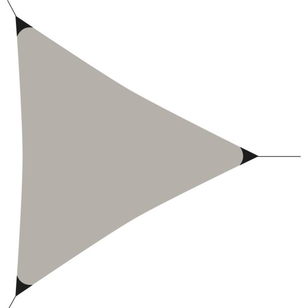 Solsegel, triangel, 3,6x3,6x3,6 meter, taupe
