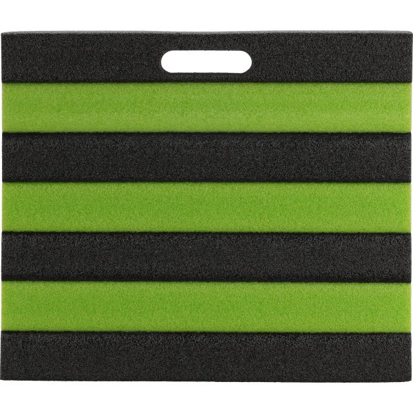 Knäkudde, svart/grön, 35x30x2,7 cm.