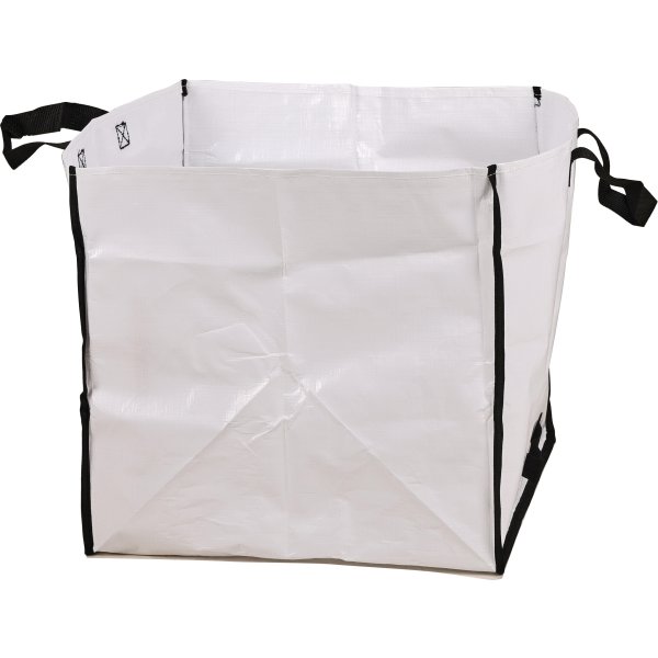 Pop-up trädgårdssäck, vit, kraftig, 42x42x42 cm.