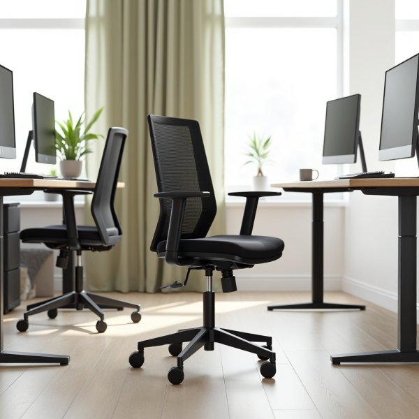 Vasto kontorsstol med nätrygg, svart