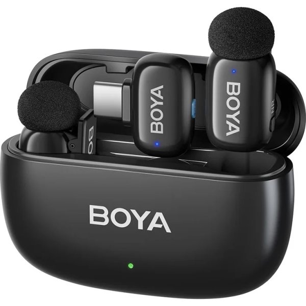 BOYA 2x Mini mikrofon, trådlös, AI, USB-C, 2,4GHz