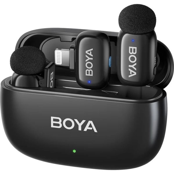BOYA 2x Mini Mikrofon, trådlös, AI, 2,4 GHz